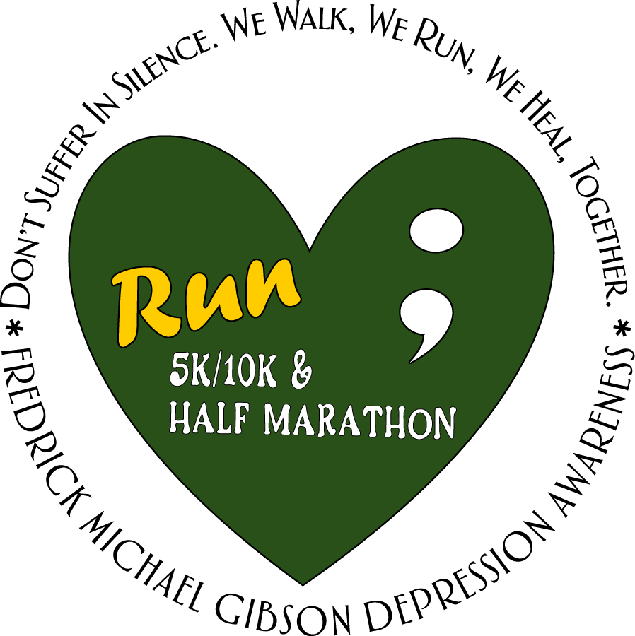 A logo for one of the Simi Valley Marathons, the Fredrick Michael Gibson 5k/10k/ half marathon,  walk/run at Rancho Simi Community Park starting by the tennis court